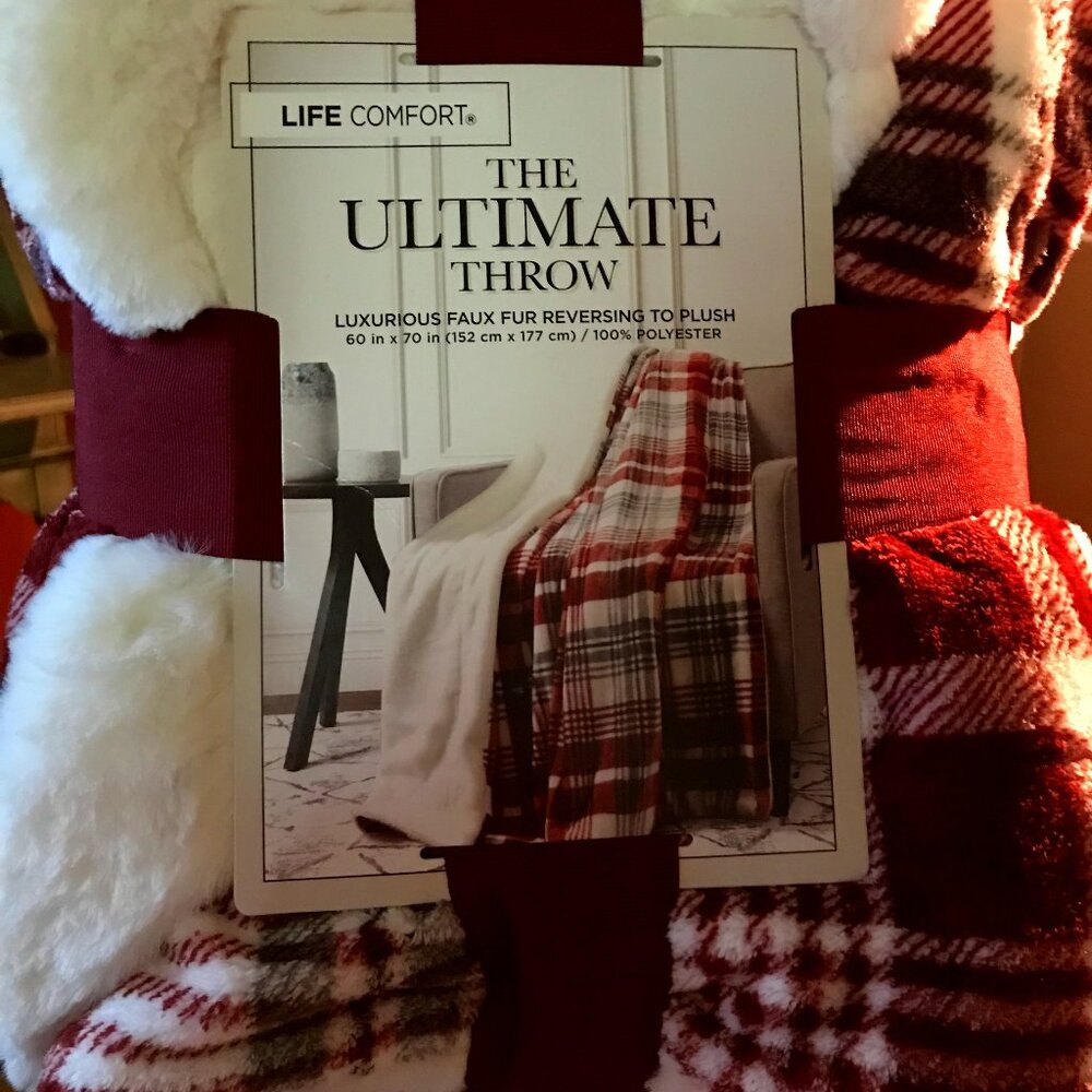 Life Comfort The Ultimate Throw Faux Fur Reversing to Plush 60 in x 70 in